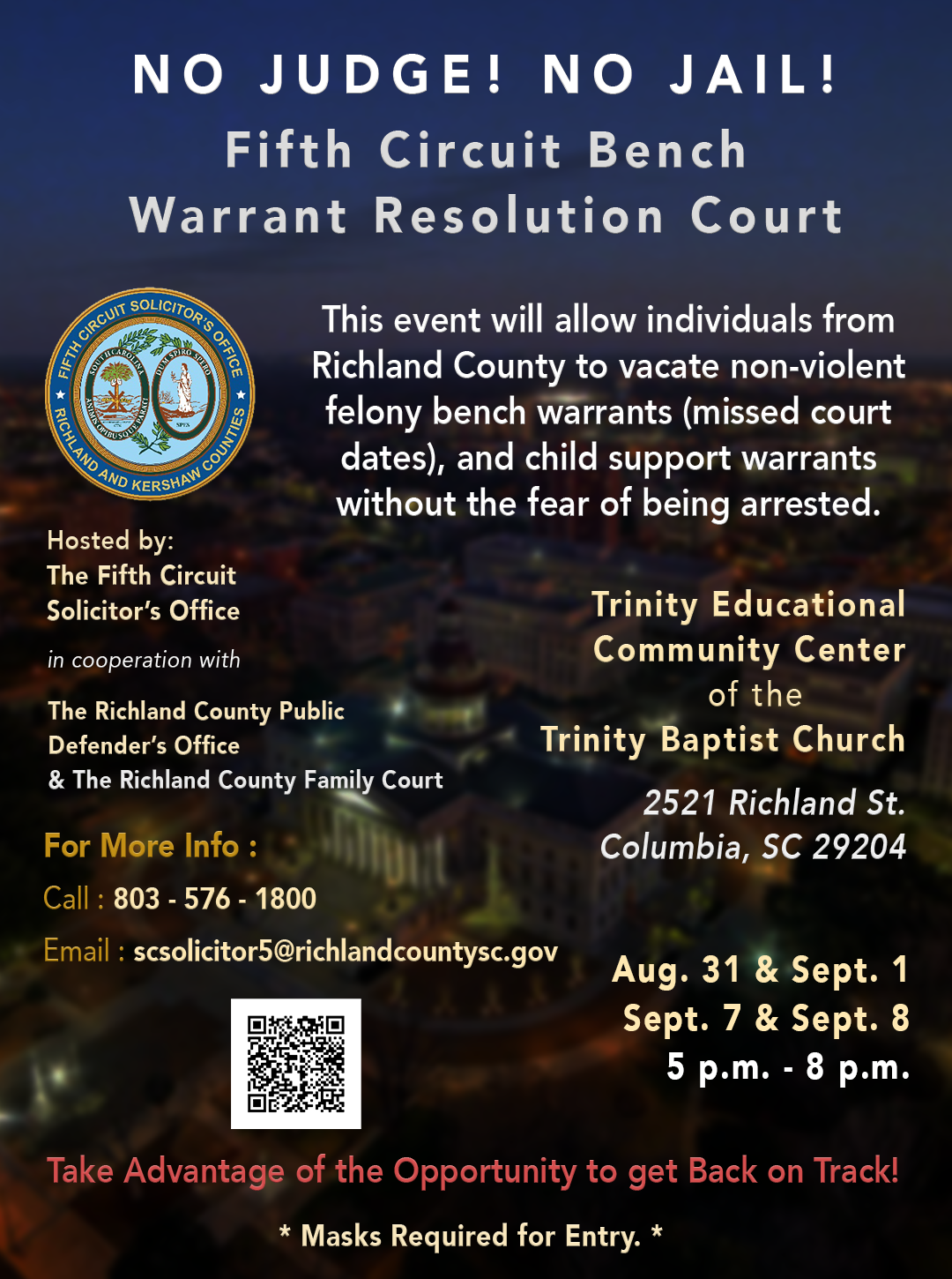5th Circuit Bench Warrant Resolution Court Flyer